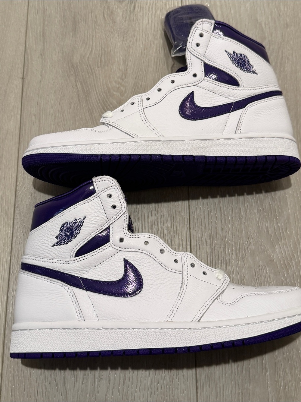 Air Jordan 1 Retro High OG White Court Purple Women 2021 Sneakers Shoes sz. 8